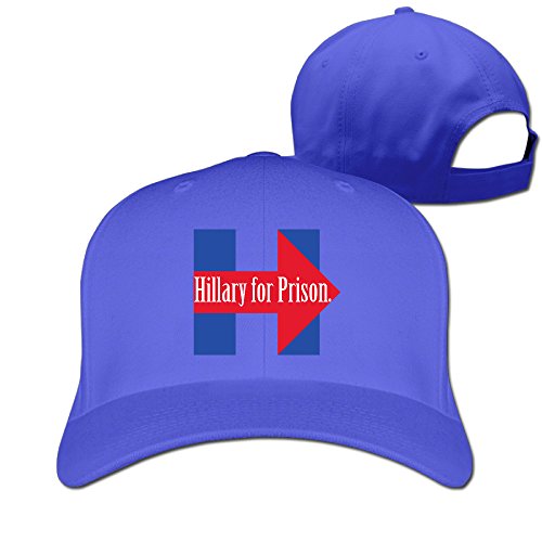 Hillary For Prison Adjustable Snapback Basaball Cap RoyalBlue One Size