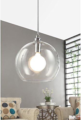 Siam Circus Uptown Clear Globe 1-light Chrome Pendant