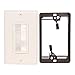 Brush Wall Plate Decora Bristle Insert with Single Gang Mounting Bracket for HDMI AV TV Low Voltage Cables (White)