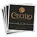 Cecilio 4 Packs of Stainless Steel 1/2-1/4 Violin Strings Set (Total 16 Strings)
