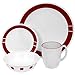 Corelle Livingware 16-Piece Dinnerware Set, Service for 4, Urban Red