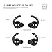 AhaStyle AirPods Ear Hooks Silicone Earbuds Covers [Sound Quality Enhancement] Compatible with Apple AirPods 2 and 1 or EarPods[2 Pairs- Large & Small] (Black)thumb 1