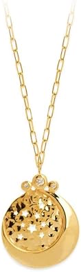14k Yellow Gold 0.05 Dwt Diamond Celestial Moon and Star JewelryWeb