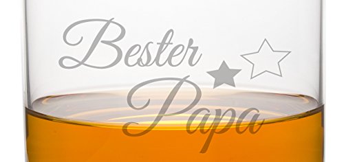 FORYOU24 Whiskeyglas mit Gravur Bester Papa Gold Geschenkidee Whisky-Glas graviert – Bild 2