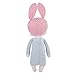 Cute Metoo Angela Rabbit Dolls Cartoon Animal Design Stuffed Babies Plush Doll for Kids Birthday / Christmas Gift Children Toy (Grey)