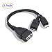 ANRANK MO2001AK Micro USB Host OTG Cable with USB Power for Samsung/HTC/Nexus/Lg Phones and Tablets - Black (2 Pack)