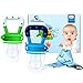 Tinabless Baby Food Feeder, Fresh Fruit Feeder Infant Teething Toy Nibbler Teether Pacifier and Silicone Pouches for Baby with Clip M (2Pcs)