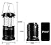 Vshinic Portable 30 LED Camping Lantern Flashlights Blackout Ten Light Survival Kit for Camping，Hiking，Reading，Hurricane, Power Outage, Emergency (Black, Collapsible)