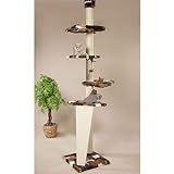 CLEVERCAT Deckenkratzbaum Bardolino – Standfest & Stufenlos Verstellbar – Made In Germany