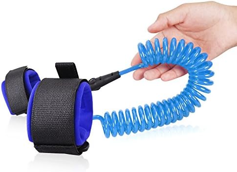 GROWELL Anti Lost Wrist Link 98inch toddler safety leash with skin friendly cotton wrist straps Blue or Red