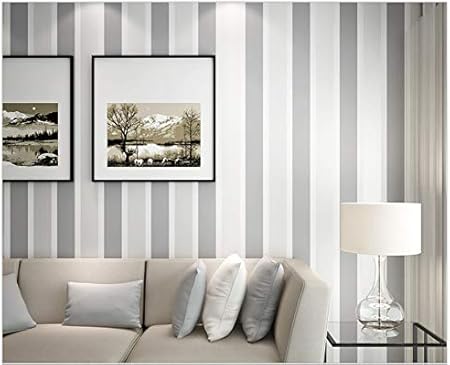 Papier Peint Autocollant Rouleau Moderne Non Tisse Pour Decoration Mur Maison Chambre Bureau Salon Large Bande Gris Fonce Amazon Fr Bricolage