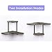 SRIWATANA Rustic Corner Shelf, 2-Tier Wood Wall Shelf, Wall Mounted Storage Shelves for Bedroom, Living Room, Bathroom, Weathered Grey