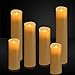 Air Zuker Set of 6 Flameless Candles Pillar LED Candle Battery Operated Candles Flickering Dancing LED Candle Real Wax Candle Motion Candle with Timer and 10-key Remote
