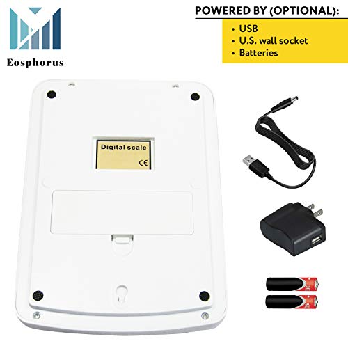 600 g (21 oz) / 0.01 g Digital LCD Balance School Scale Lab Balance Accuracy Precision with USB AC/DC Adapter