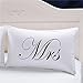 Sleepwish Mr and Mrs Pillowcases Couples Pillowcases His and Hers Pillowcases Set of 2 Pillow Covers Wedding Gifts (20 x 30 inch)