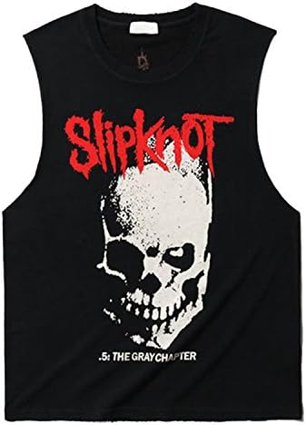 Men's Slipknot Skull Rock Hip Hop Tank Top Men's Vest Fashion Sleeveless Tank Tops Cotton Solid Summer Tops