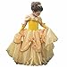 Tsyllyp Girls Princess Costume Dress Up Yellow Gowns with Gloves for Halloween Christmas Party