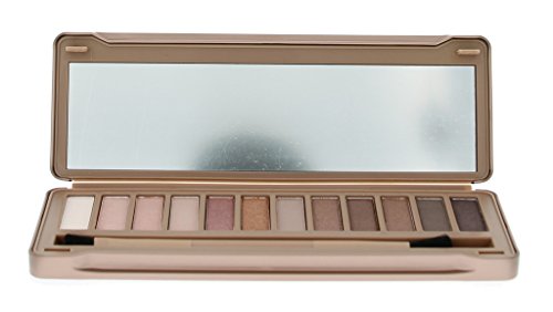 Cameo Naked Fashion Eye Shadow Collection - With Double Ended Applicator Brush - Matte, Pearl, and Metallic Finishes - 12 Colors (Light)