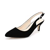Phorecys Women's Slingback Kitten Heels Dress Pumps Shoes