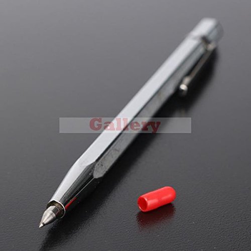 Generic 2 Pcs Lot Harden Metal Alloy Pointed Pocket Clip Scriber Engraving Pen Marker for Glass Ceramics Drill Bit Set Drill Bit Bit Set