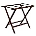 Wooden Mallet Deluxe Straight Leg Luggage Rack,Black Straps, 20