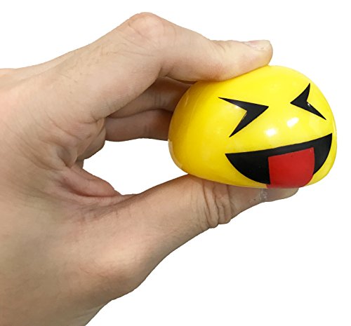 image for Liberty Imports Set of 12 LED Flashing Emoji Face Squeeze Bouncy Balls