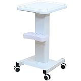 BINGFANG-W White Rolling Equipment Cart,Desktop Beauty Instrument Cart/Small Bubble Cart Rack, Beauty Salon Mobile Tool Cart