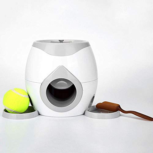 AUOKER Dog Ball Launcher Reward Machine, Interactive Dog Toys Ball Thrower, Automatic Dog Feeder with Tennis Balls for Dogs to Play and Train