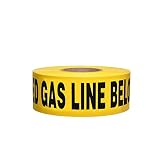Swanson BTND3100YBGL4 3-Inch by 1000-Feet 4-MIL Non-Detectable Tape with Caution Buried Gas Line Below Yellow/Black Print
