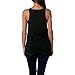 Sofra Womens Loose Fit Tank Top Relaxed Flowy Black Large