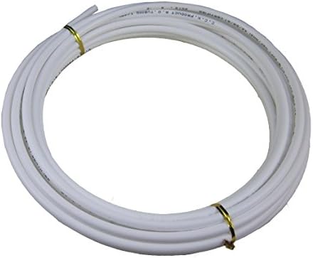 YZM 1/4 inch Tube Length 10 Meters, RO Water Purifiers Filter Systems use Tube,Hose,Pipe. (White)