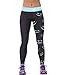ZIOOER Women's Fitness Yoga Sport Pants Printed Stretch Ankle Legging Aniaml Faces-Made in China