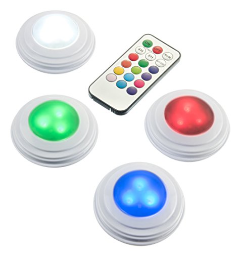 SE 12 Color Changing Puck Light Set with Remote (5 PC.) - FL8829-4 SE 12 Color Changing Puck Light Set with Remote (5 PC.) - FL8829-4
