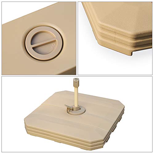 Sekey Ampelschirm 300 x 300 cm Aluminium-Sonnenschirm mit ständer Marktschirm Gartenschirm Terrassenschirm Kurbelschirm… – Bild 6