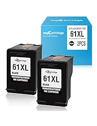 myCartridge - Cartucho de tinta remanufacturado para impresora HP 61 61XL 61 XL (2 negro) Envy 4500 5531 5530 Deskjet 1010 3050A 1056 3510 2540 Officejet 4635 4630 4632