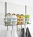 BINO 'Lafayette' Over-the-Door Basket with Hooks, Nickel