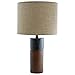 Amazon Brand – Rivet Wood and Black Marble Lamp, Mid-Century Walnut, With Bulb, 18