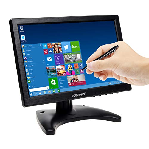 TOGUARD Portable Monitor 10.1 Inch IPS Touchscreen HD 1280x800 Small HDMI Computer Color Display Screen with AV/VGA/BNC/USB Earphone Output for Gaming PC Security CCTV Camera 170Â° Wide Viewing Angle