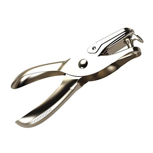 Pulison Hole Punch School Office Metal Single Hole Puncher Hand Held Paper Punch Scrapbooking Punches for Paper Crafts Tickets Punch Holes Hole Diameter 6mm
