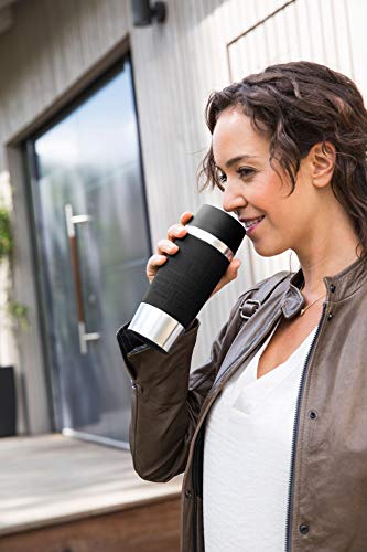 Emsa Travel Mug Classic Grande Thermobecher 500ml, Kaffeebecher to go hält 6h heiÃ, 12h kalt, auslaufsicher, Easy Quick-Press-Verschluss, Isolierbecher mit 360°-Trinköffnung, schwarz, 515615 – Bild 6