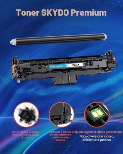 Skydo 220X Toner Compatible for H P 220X 220A Toner for Color LaserJet Pro MFP 4302dw 4302fdw 4302fdn 4202dw 4202dw, Toner Cartridge W2200X W2201X W2202X W2203X