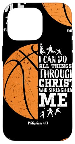 Basketball Phone Cases Teen Boys Kids Gifts Philippians 4 13 Case for iPhone 16…