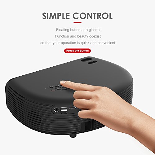 1080P HD LED 3500 Lumens Projector, Build-in Stereo Speakers, Come with 2-in-1 Audio Bluetooth Transmitter/Receiver and Dual-core HDMI Mirarcast DLNA Airplay Adapter, Ideal for Office Home Cinema â€¦