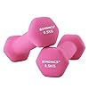 SONGMICS Halters, set van 2, 2 x 0,5 kg, korte halters met matte coating van neopreen, antislip, fitness, krachttraining…