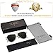 SOJOS Polarized Flat Mirror Lenses Sunglasses Classic Metal Double Bridge Glasses SJ1040 with Gold Frame/Grey Polarized Lens