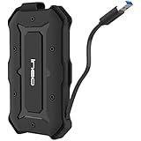 ineo 2.5" USB 3.0 Rugged Waterproof &amp; Shockproof IP66 External Hard Drive Enclosure for 2.5 inch 9.5mm &amp; 7mm SATA HDD SSD (MIL-STD 810 Certified) [T2566-I]