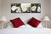Canvas Print Wall Art Picture Still Life Of White Calla Lily With Gray Spa Pebbles Zen Stones On Black Background Callalily 3 Pieces Paintings Modern Giclee Framed Artwork Flower Pictures Photo Prints