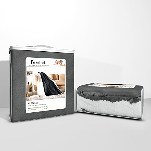 image for Fassbel Sherpa Throw Blanket Reversible Super Soft Lightweight Blanket
