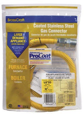Plumb Shop Brasscraft CSSC21-36P Stainless Steel Gas Range Connector 36 Inch