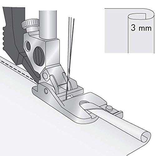 image for Stormshopping 3Pcs Narrow Rolled Hem Sewing Machine Presser Foot Set (